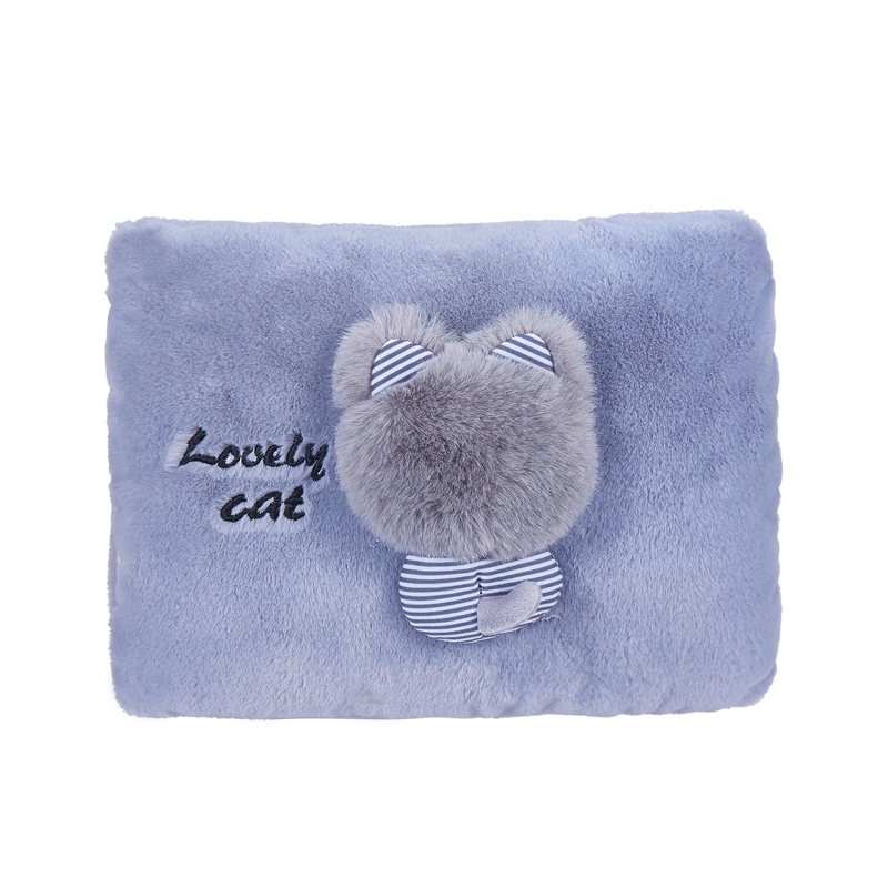 Cute cartoon fleece cover electric hand warmer bag 