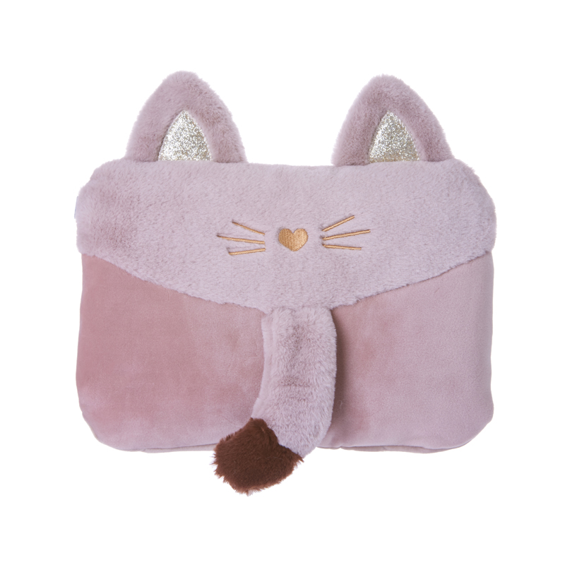 Detachable cartoon kitten hot water bag