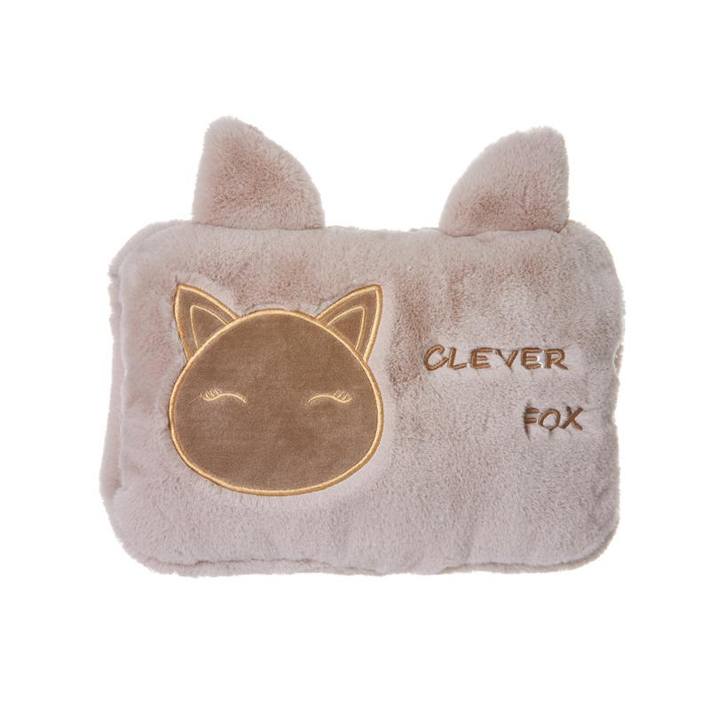 Rechargeable cartoon fox explosion-proof plush hot water bag